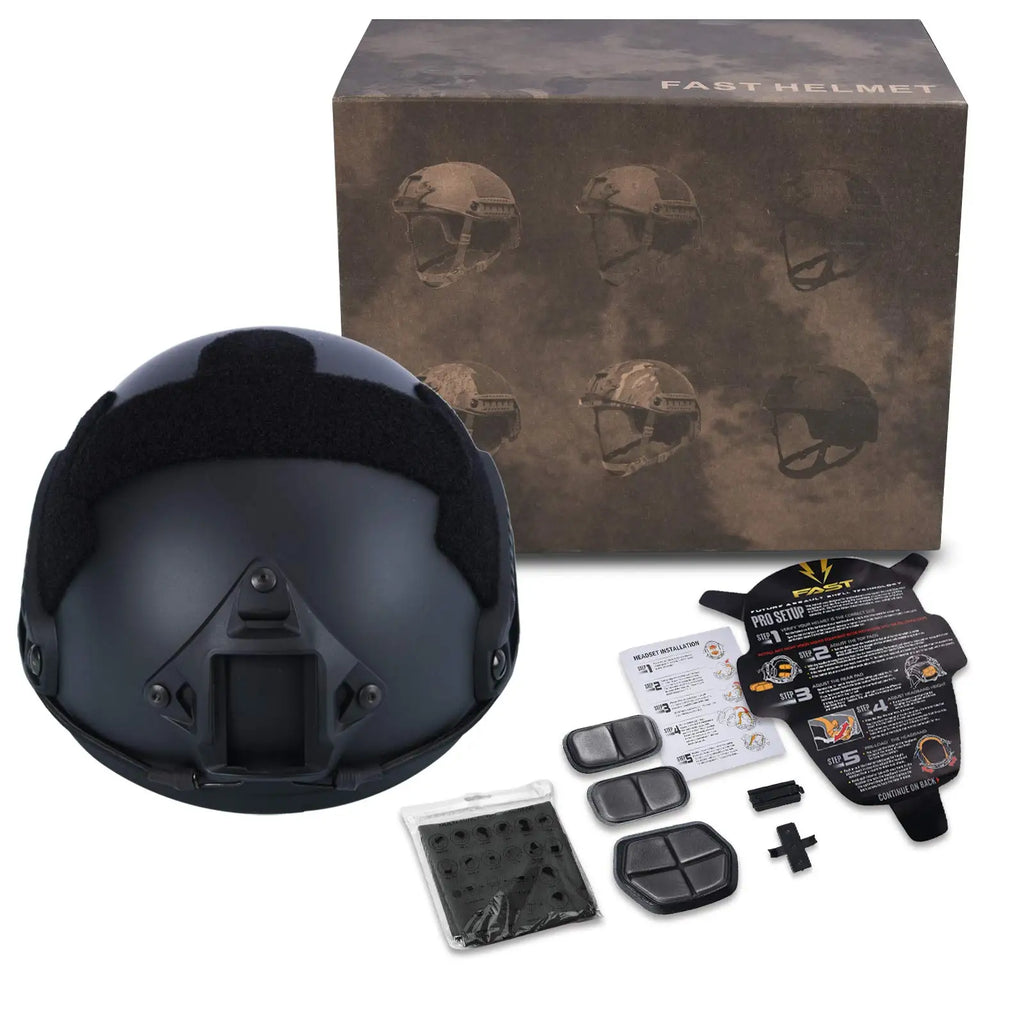 BOOIU Fast MH Base Jumping Tactical Helmet for Outdoor Hunting Game ABS Helmet with Side Rails Airsoft Paintball Protective