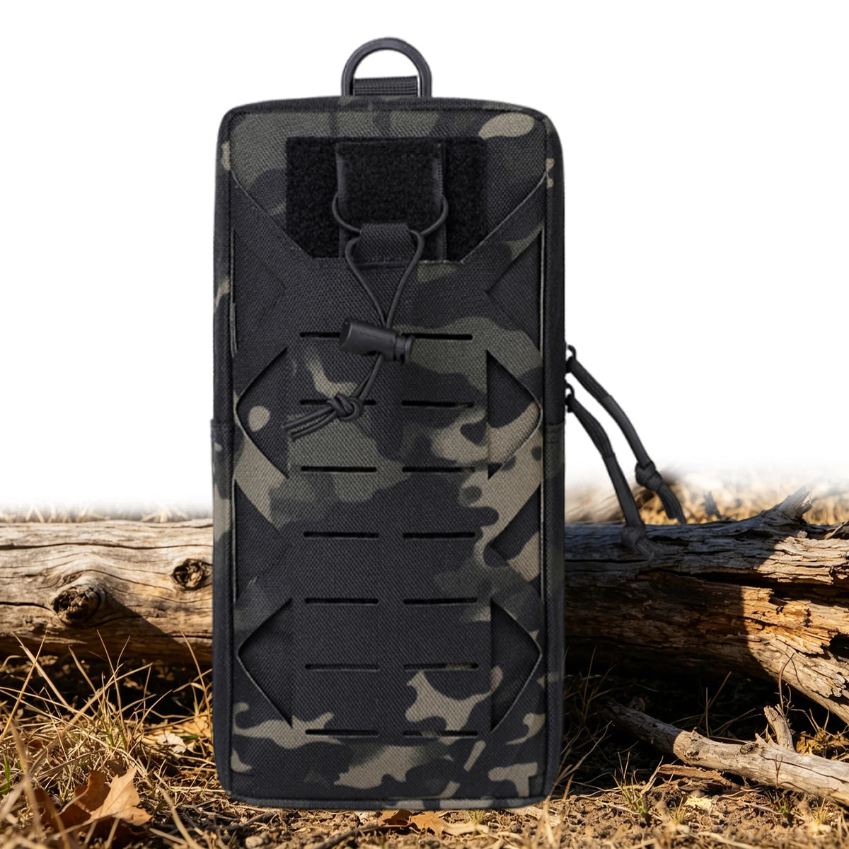 Portable Tactic EDC Pouch with Drainage Hole Molle Utility Tool Pouches Outdoor Survival Tool Storage Bag Emergency Accessory