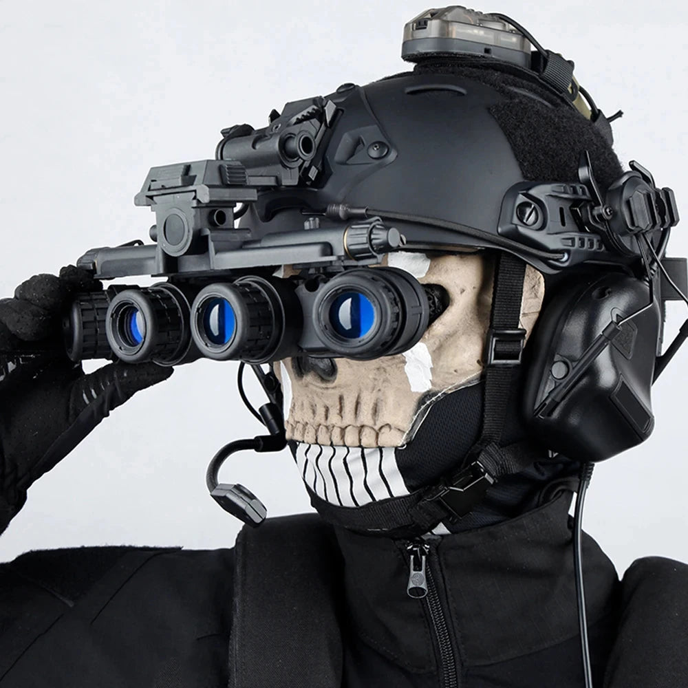 COD Tactical Helmet Set Airsoft Call of Duty 19 Protective Equipment with Ghost Skull Mask Signal Light NVG Model for CS Cosplay