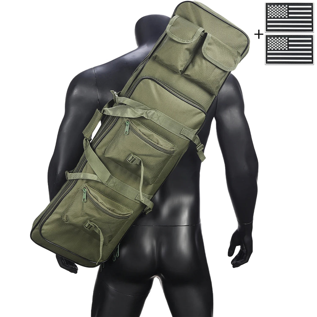 Outdoor hunting long equipment backpack multifunctional storage bag, adjustable shoulder straps, multiple storage pockets