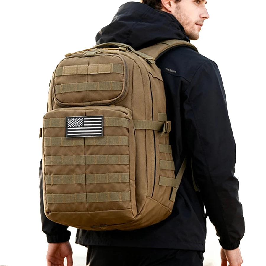 YAKEDA Outdoor sports backpack, men's and women's hiking bag, multifunctional, wear-resistant, breathable, large capacity