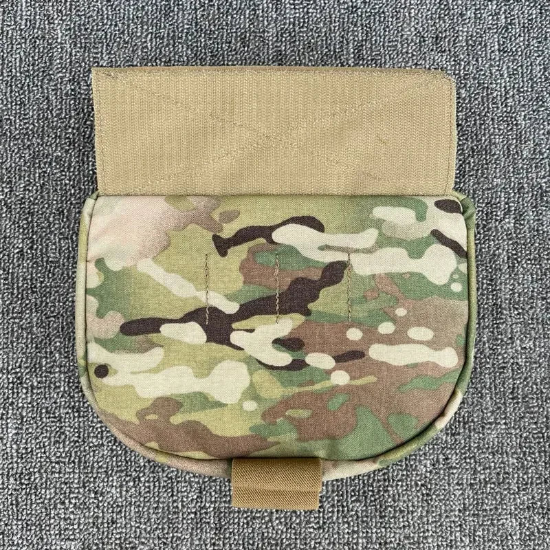 Tactical Plate Carrier Pouch MK3 MK4 Hanging Drop Pouch Chest Rig Vest EDC Combat Gear Abdominal Waist Pouch Multicam