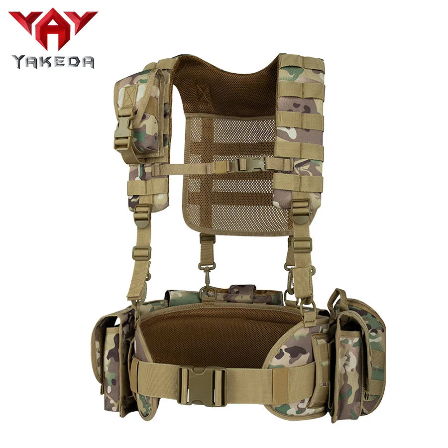 YAKEDA Outdoor Training Camouflage Vest Chest Strap Multi functional Accessories Equipment Vest