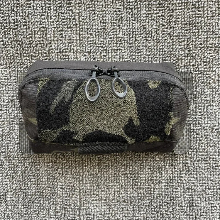 Tactical Admin Pouch Airsoft Vest Expansion Map Bag Multicam Chest Panel Hanging Pouch Storage Gear