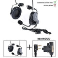 WADSN Tactical Comtact II Headset Hunting Shooting Headphone U94 PTT Kenwood With Helmet Rail Adapter Soft Earmuff  Earphone