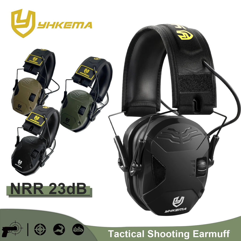 Outdoor Tactical Electronic Shooting Headphone Gun Range Anti-noise Headset Impact Sound Amplification Hearing protector