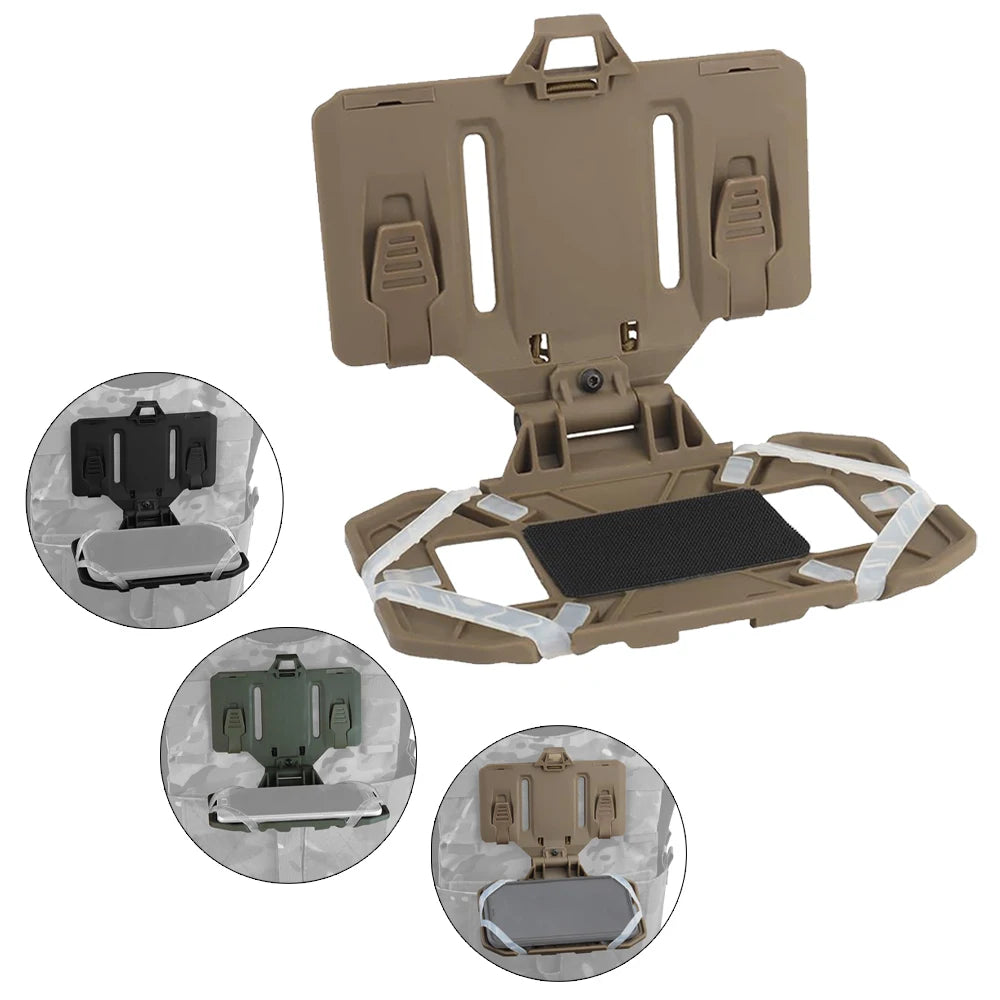 Tactical Plate Carrier Vest Attachments Universal Phone Chest Mount for Size 4.7"-6.7" Molle Foldable Navigation Phone Holder