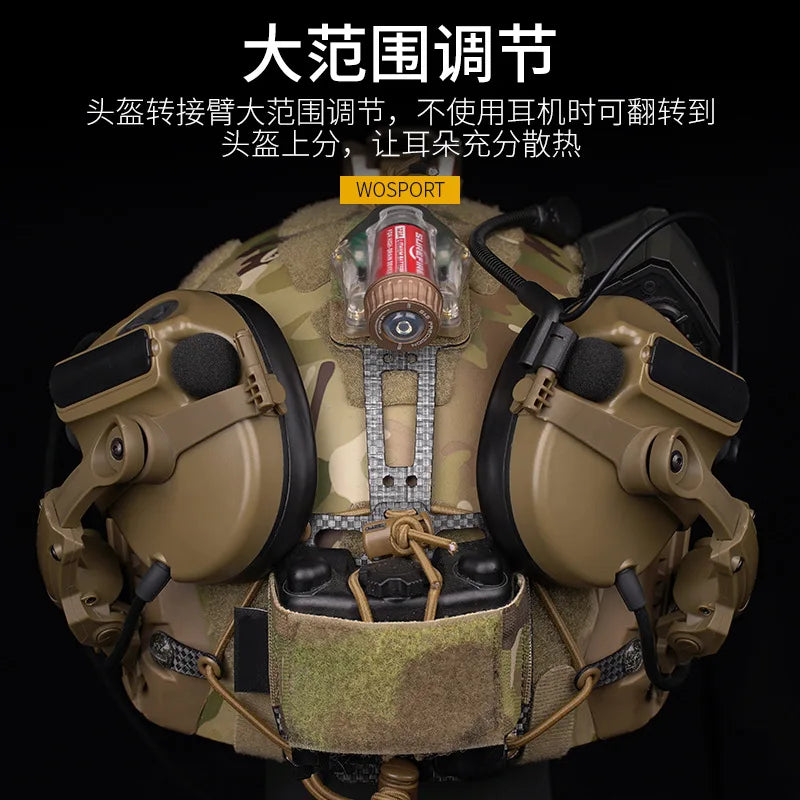 Tactical Airsoft FAST Helmet Set with GPNVG-18 NVG Mount Venom Balaclava Full Face Mask Headset Battery Bag Signal Light