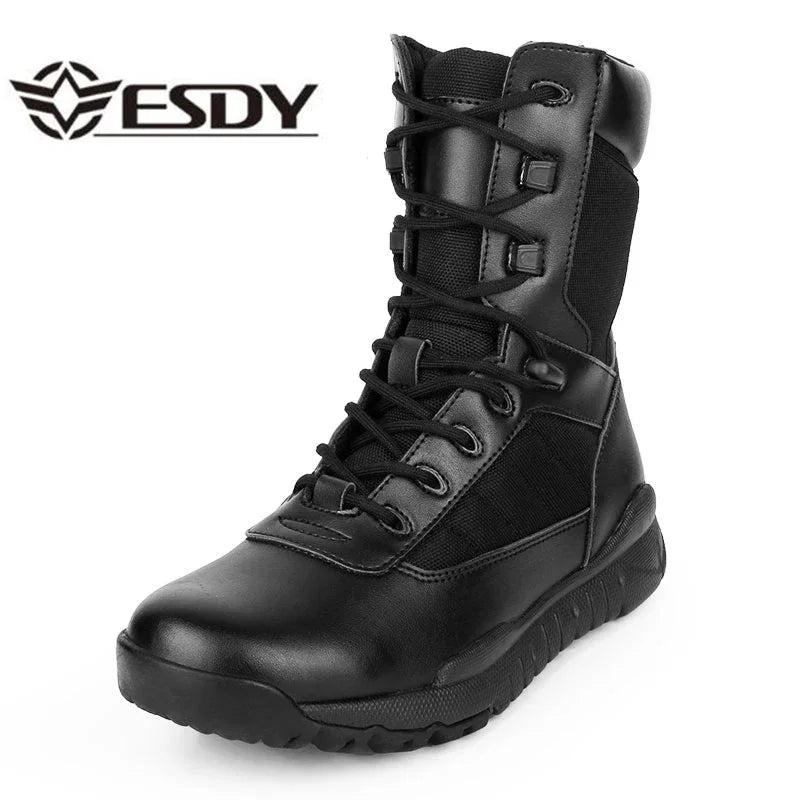 Summer Breathable Men Ankle Combat Boots Shoes Mens Tactical Desert Shoes 2024 Boot Plus Size Combat High-top Combat Boots
