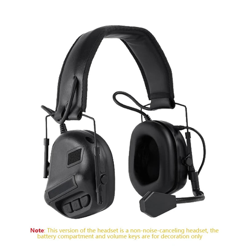 Tactical Militar Headset Without Sound Pickup Noise Reduction Version Head Wearing Hunting Airsoft Shooting Earphone