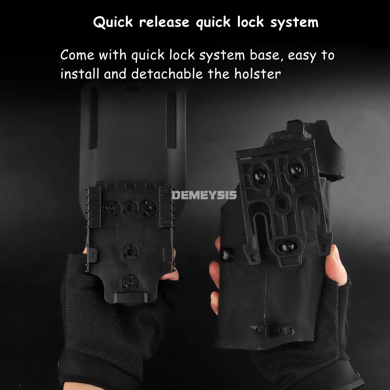 Right / Left Hand Tactical Holster for G17 Gen4 G19 with X300U Lights Quick Release Hunting Shooting Gun Drop Leg Holsters Case