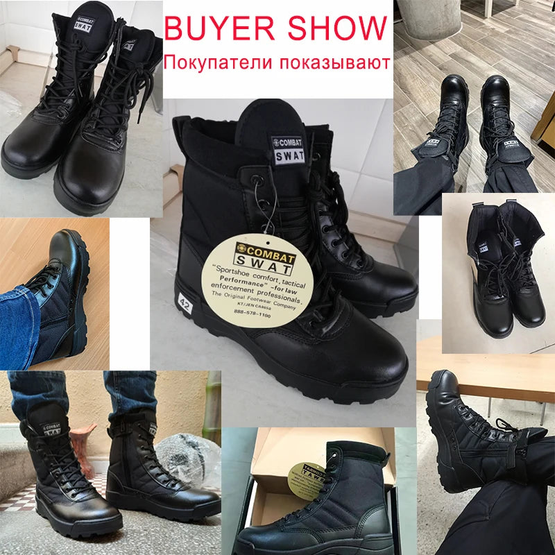 Men's Boots 2026 New Tactical Boots Special Force Desert Combat Boots Men Work Shoes Outdoor Hiking Ankle Boots