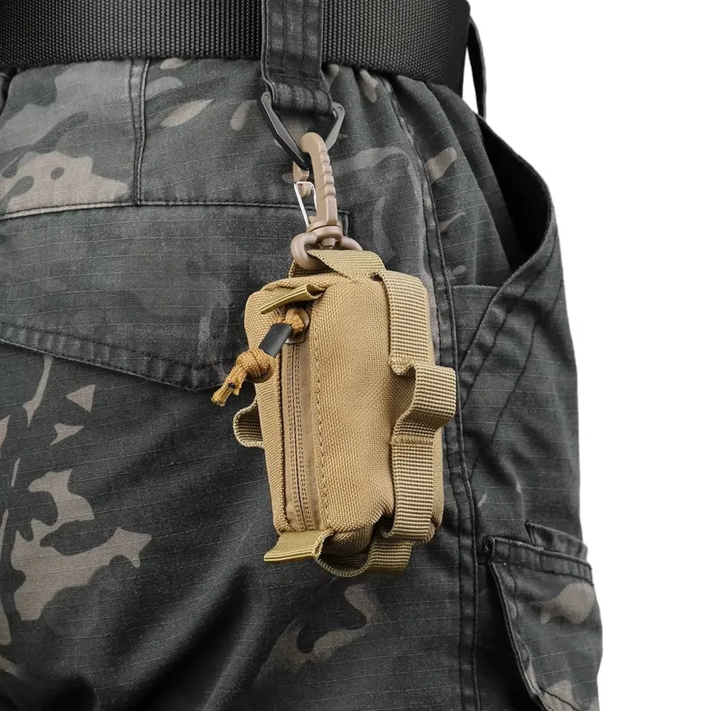 Tactical EDC Pouch Outdoor Small Portable Key Card Holder Coin Purses Wallet MOLLE Hiking Hunting Backpack accessories