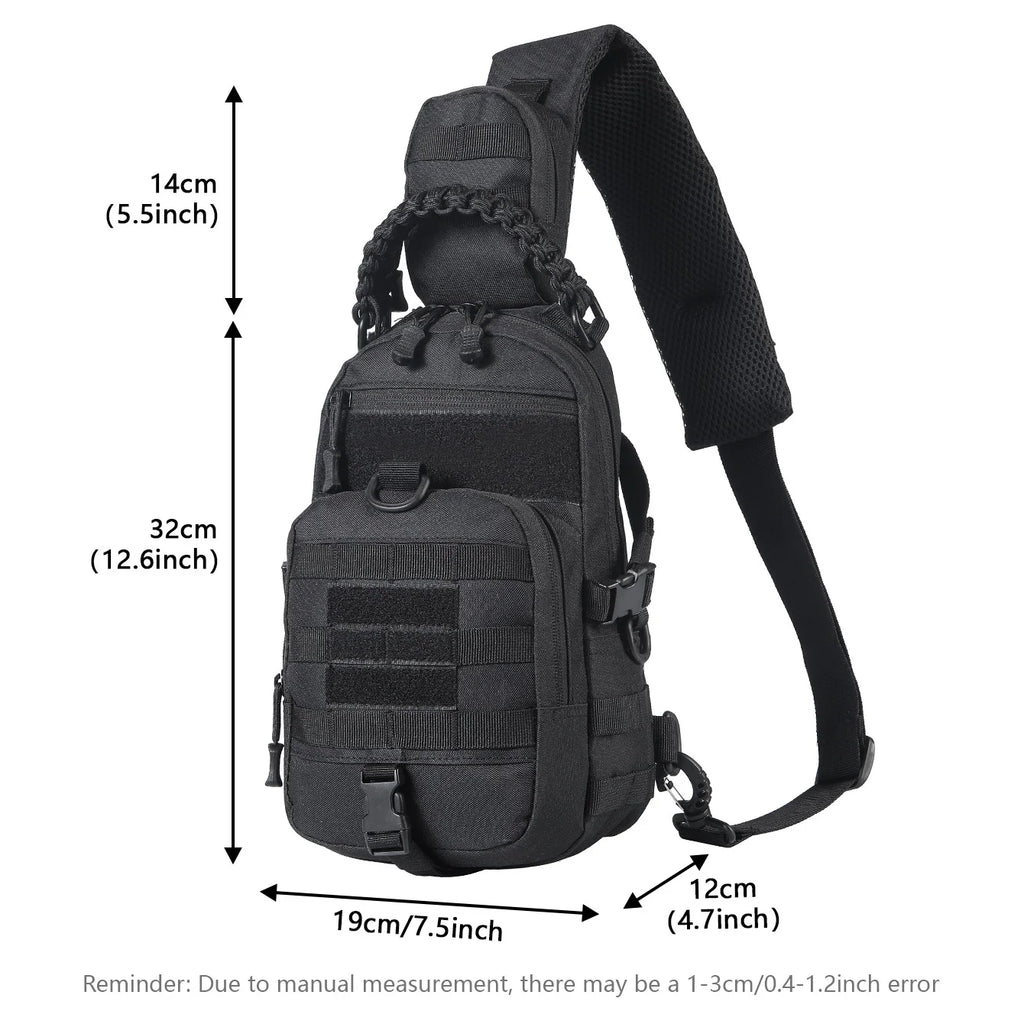 Camping Chest Bag Tactical Backpack for Men Sports Shoulder Outdoor Hiking Climbing Cycling Fishing MOLLE Sling EDC Fanny Pack
