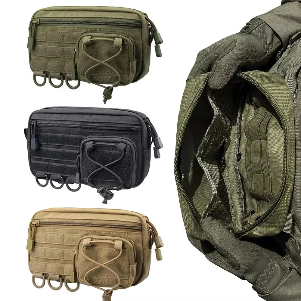 Tactical Molle Storage Bag Outdoor Sports Mobile Phone Pouch Men Belt Fanny Pack Belt Zipper Utility Waist Bag EDC Tool Pouch