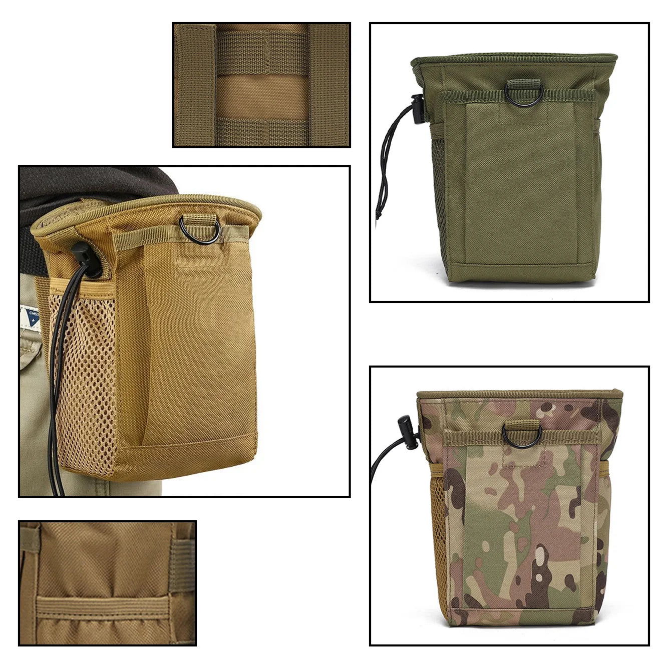 3-5L camouflage MOLLE bag recyclable training waist bag vest/belt MOLLE mount