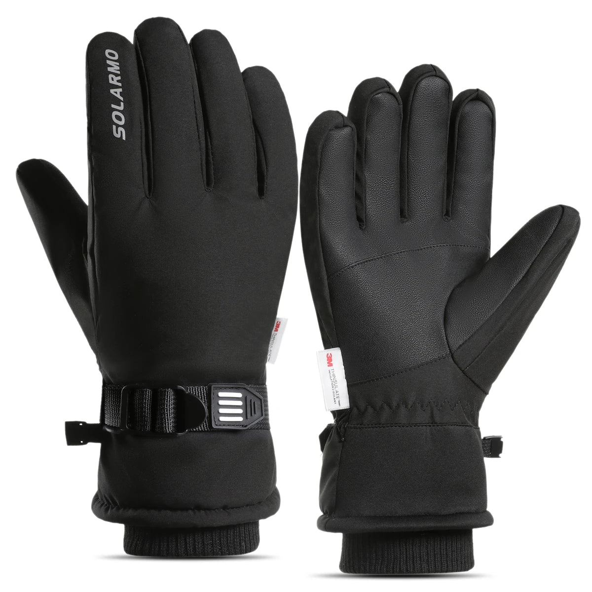CHRLCK Men's Thermal Waterproof Cycling Gloves Women Non-Slip Windproof Bicycle Gloves Winter Skiing Riding Hiking Gloves