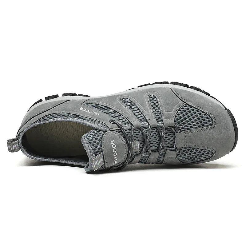 Large Size 2025 Men Soft Casual Shoes Summer Breathable Outdoor Mesh Sneakers Male Light Black Footwear Flat Fashion Boys Travel