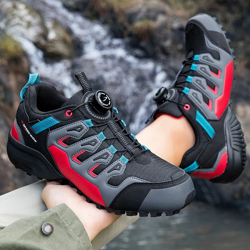 Men's Hiking Shoes Suede Leather Outdoor Shoes Wear-resistant Men Trekking Walking Hunting Tactical Sneakers