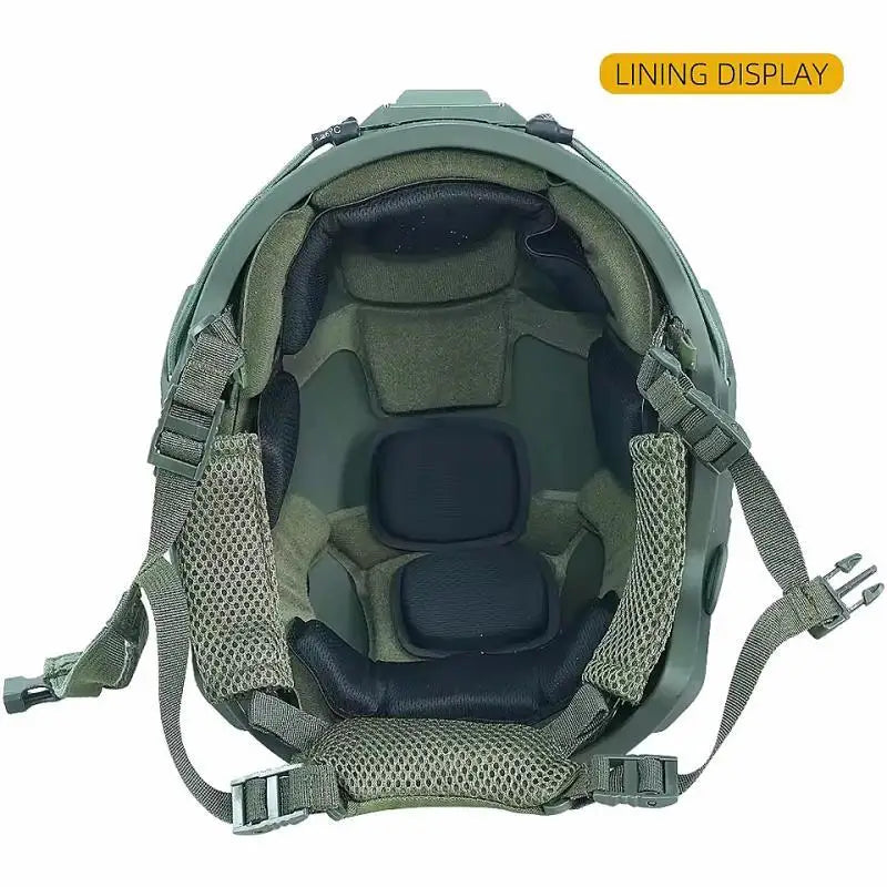 FAST Tactical Helmet FRP Velcro Ballistic Helmet High Cut Wendy Suspension With Double-Lineed Adjustable Knob Ballistic Helmet