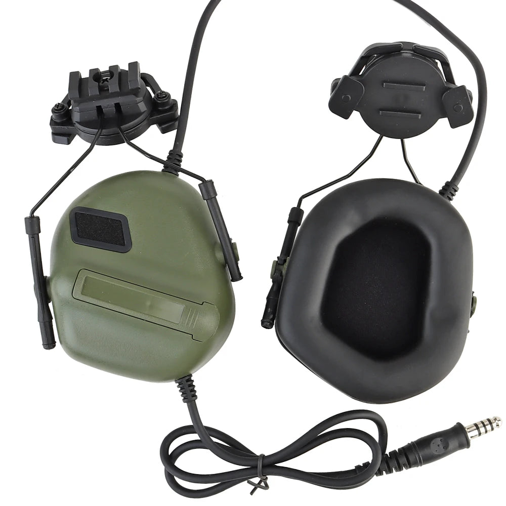 Tactical Fifth Generation Sound Pickup and Noise Reduction Foldable Headset Headphones Shooting Hunting PTT Adapter