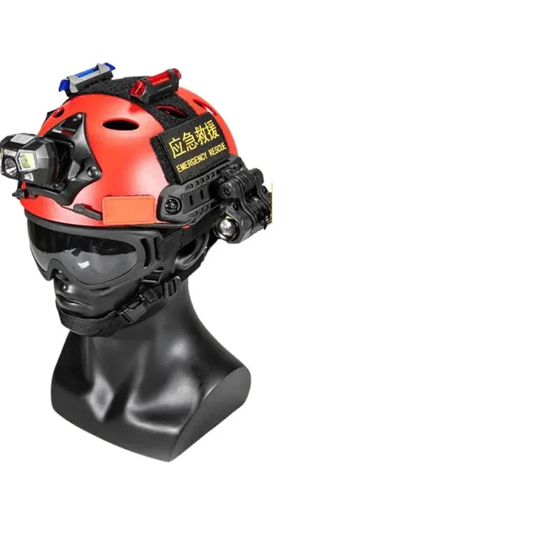 Lightweight Tactical Helmet for Airsoft Paintball Military Training Compatible with FAST Fire Rescue Helmets Red