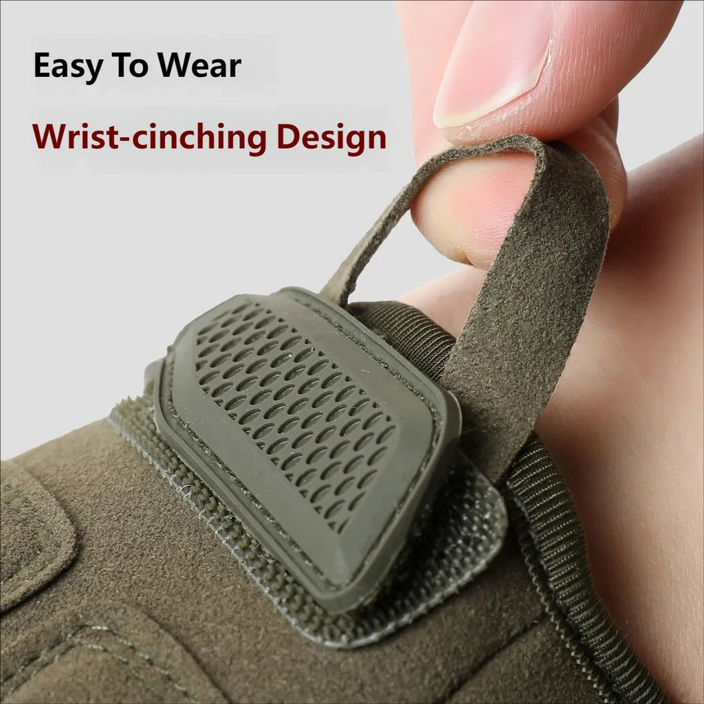 CHRLCK Men's Non-Slip Cycling Tactics Gloves Wear-resistant Motorcycle Gloves Anti-Scratch Riding Fishing Training Gloves