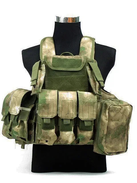Tactical Vest CS Wargame Airsoft Paintball MOLLE CIRAS Combat Vest CIRAS Tactical Vest With Triple Magazine Pouch ACU/WOODLAND