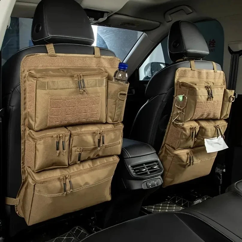 Oxford Tactical Storage Bag for Car Rear Seat Multifunctional Luggage Organizer Storage Bag Hanging Rear Seat Bag for Outdoor