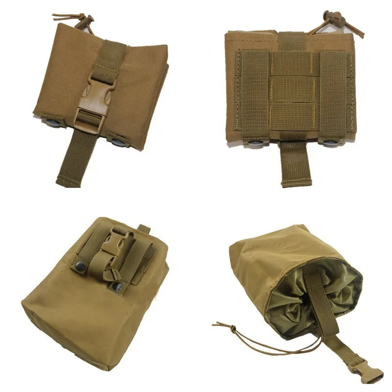 New Molle Folding Dump Drop Magazine Pouch Outdoor Camping Hunting Accessories EDC Foldable Recovery Mag Holster Waist Bag