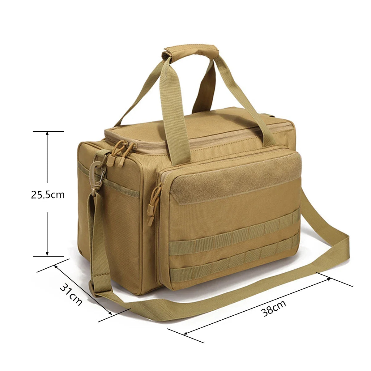 Tactical Range Bag Molle Shoulder Bag High Capacity Multifunctional Equipment Training Supplies Shoulder Pack