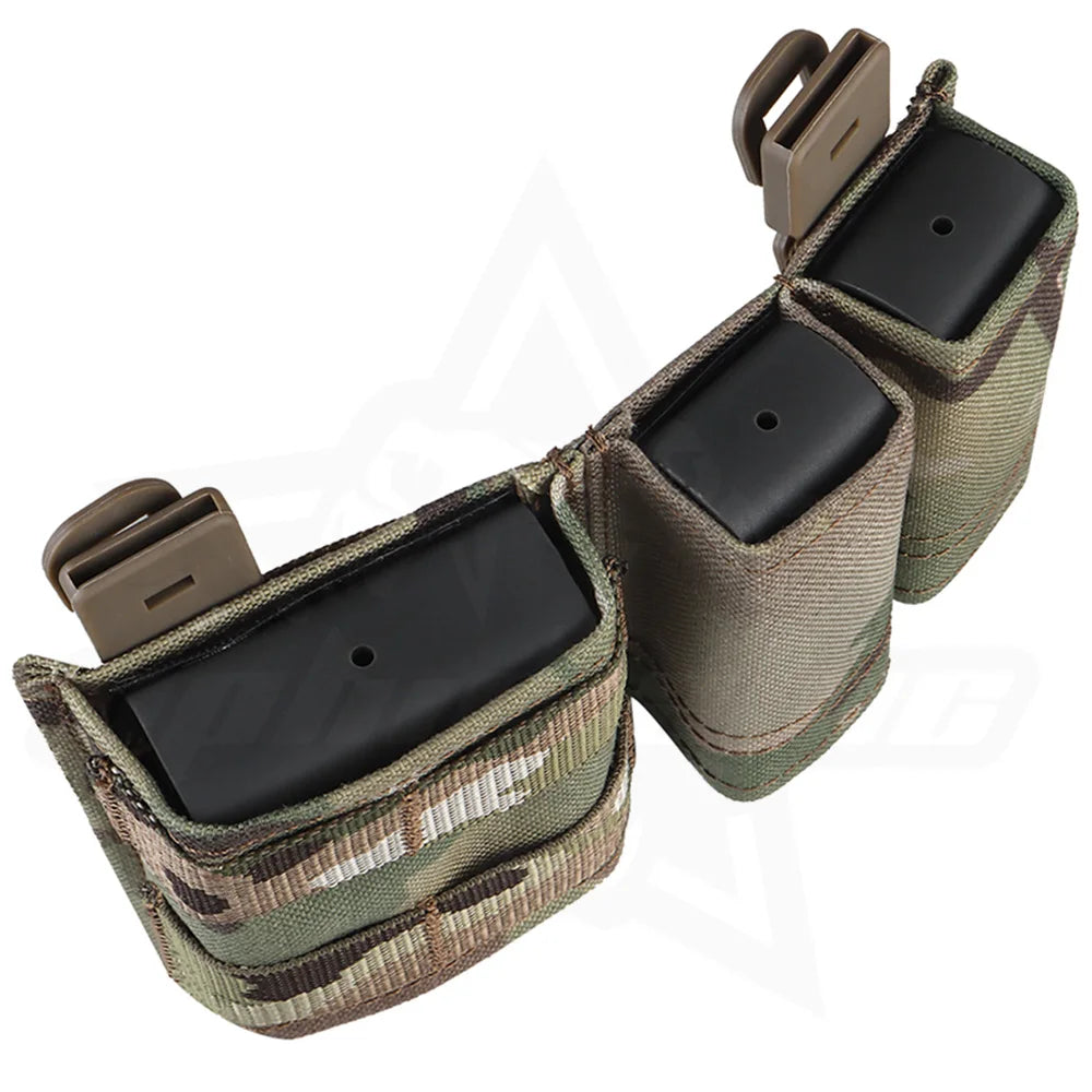 OPHIDIAN Double Dump Pouch, Flashlight Holster for 9mm 5.56 Mm, Magazine Pouch Molle Tool Bag, Safety IFAK Mag Pocket