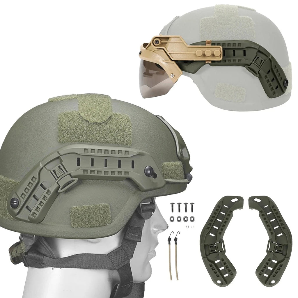 Tactical MICH2000 Helmet Side Guide Rail 1 Set ABS ARC Helmet Mount Installation Outdoors Hunting Helmet Accessories