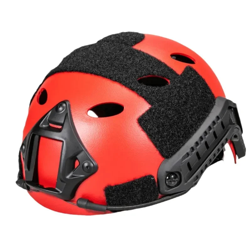 Lightweight Tactical Helmet for Airsoft Paintball Military Training Compatible with FAST Fire Rescue Helmets Red