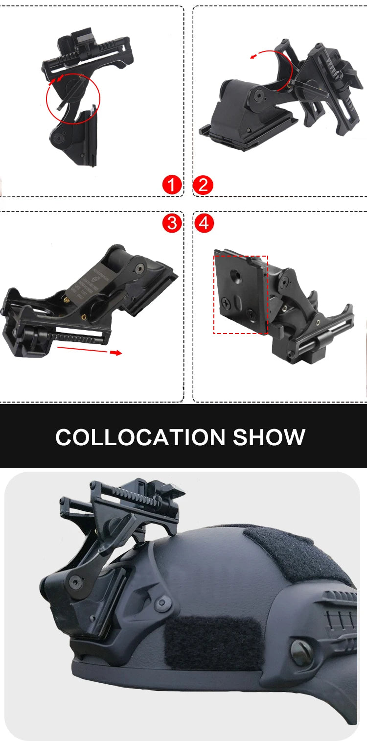 FAST MICH2000 Quick Installation Kit Tactical Helmet Night Vision Mirror Protective Helmet Accessories Rhino NVG PVS-7 PVS14