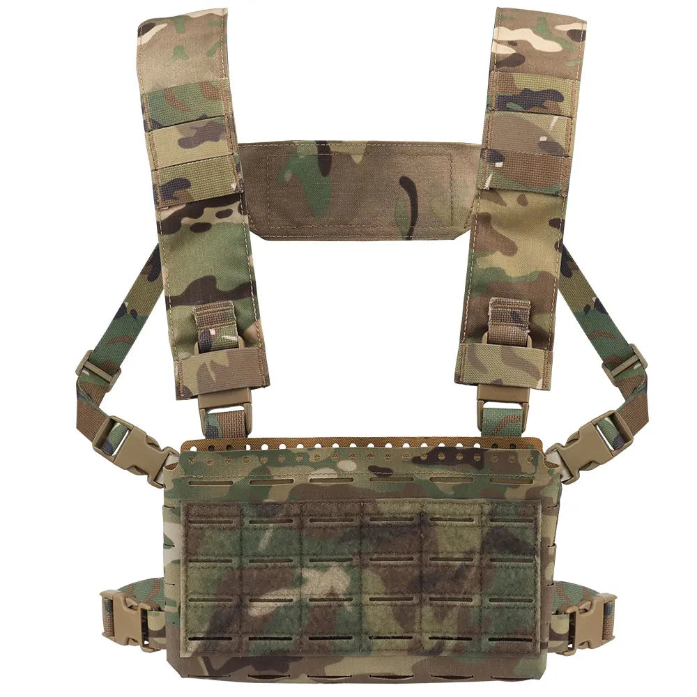 Tactical Modular Chest Rig MK5 Molle System Mag Pouch Front Flap Airsoft Hunting Lightweight Adjustable Gear