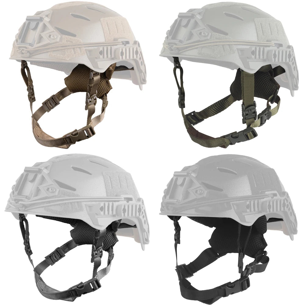 Tactical Helmet Chin Strap for Wendy Helmet Adjustable Tactical Helmet Dial Suspension System Chin Strap with Bolts and Screws