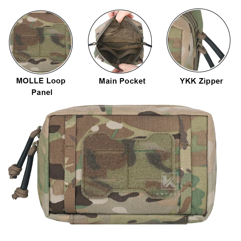 KRYDEX Tactical MOLLE Pouch 500D Nylon EDC GP Pouch Utility Admin Bag For Vest Backpack Belt Hunting Outdoor Accessories