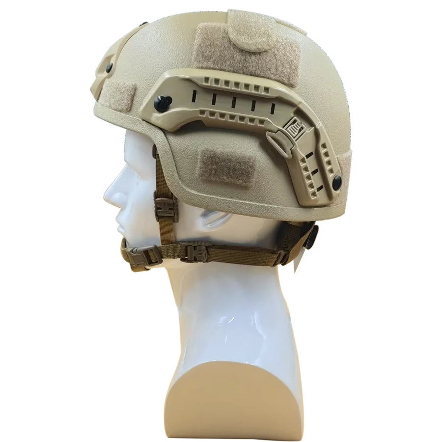 MICH Tactical Helmet with riot and impact protection. Built for field combat and military training.