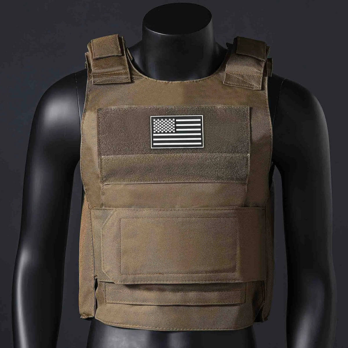(Gift of American Flag) Quick Detachment Training Outdoor Vest Wilderness Adventure Equipment Training Clothes Black Eagle Vest