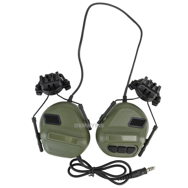 Tactical Headset Without Pickup Noise Reduction Shooting Earphone Hunting CS Communication Intercom Headphone Used with PTT
