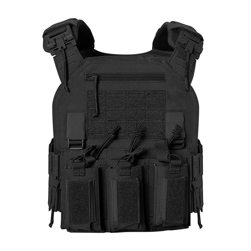 Tactical vest, quick disassembly twin-pack, lightweight laser-cut outdoor hunting-style black outdoor equipment vest, of high qu