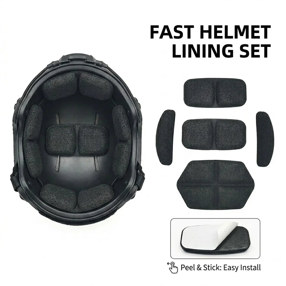 Memory Foam Tactical Helmet Liner Pads Replacement Air Cushion Protection Inner Padding for Anti Blast Helmet
