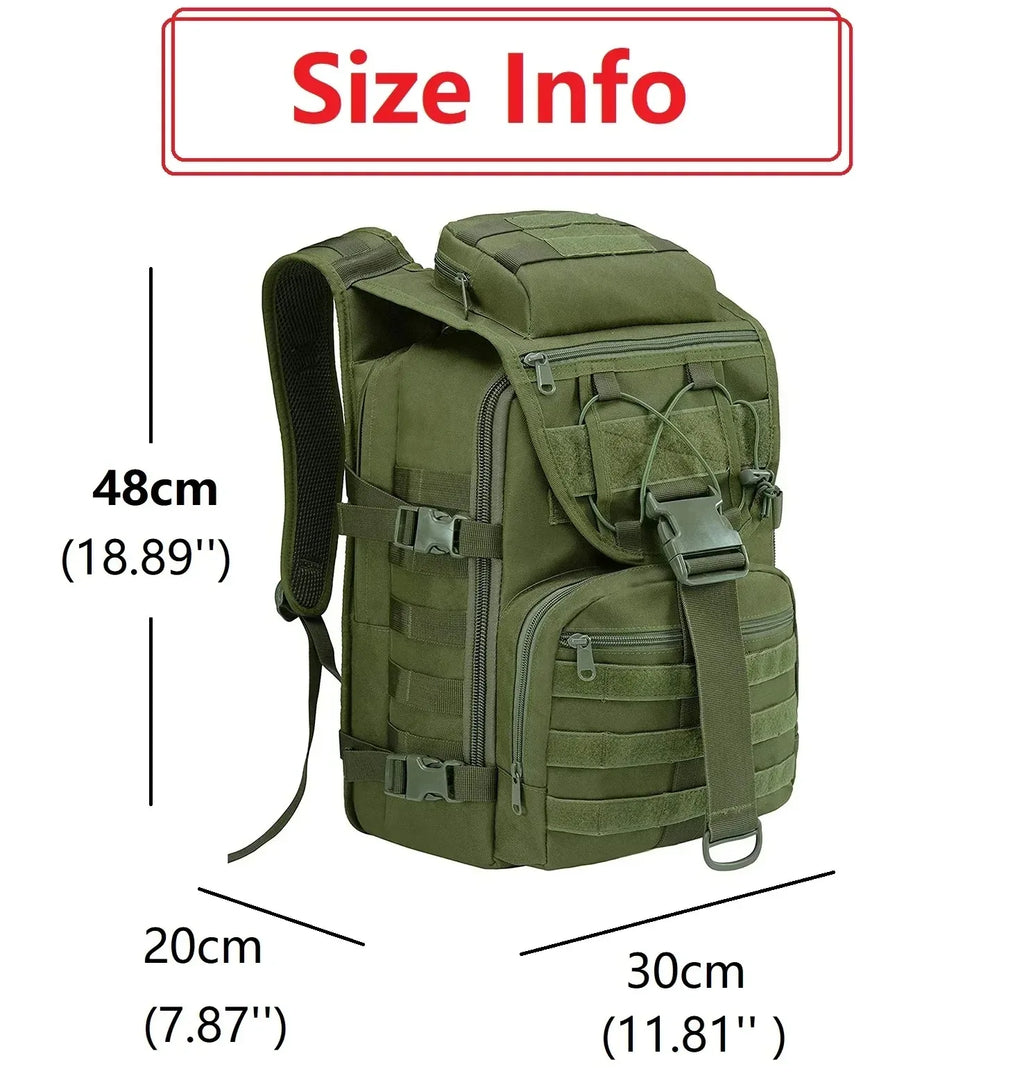 Men's outdoor backpack, camping, hunting, hiking, sports, green, men's travel outdoor camping Safari Hiking camping backpack