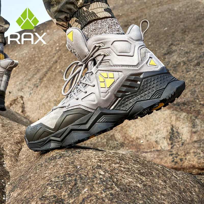 RAX Man Hiking Shoes Wear Resistant Sneakers Non Slip Camping Shoes Men Outdoor Sneaker Spring Autumn Waterproof Shoes