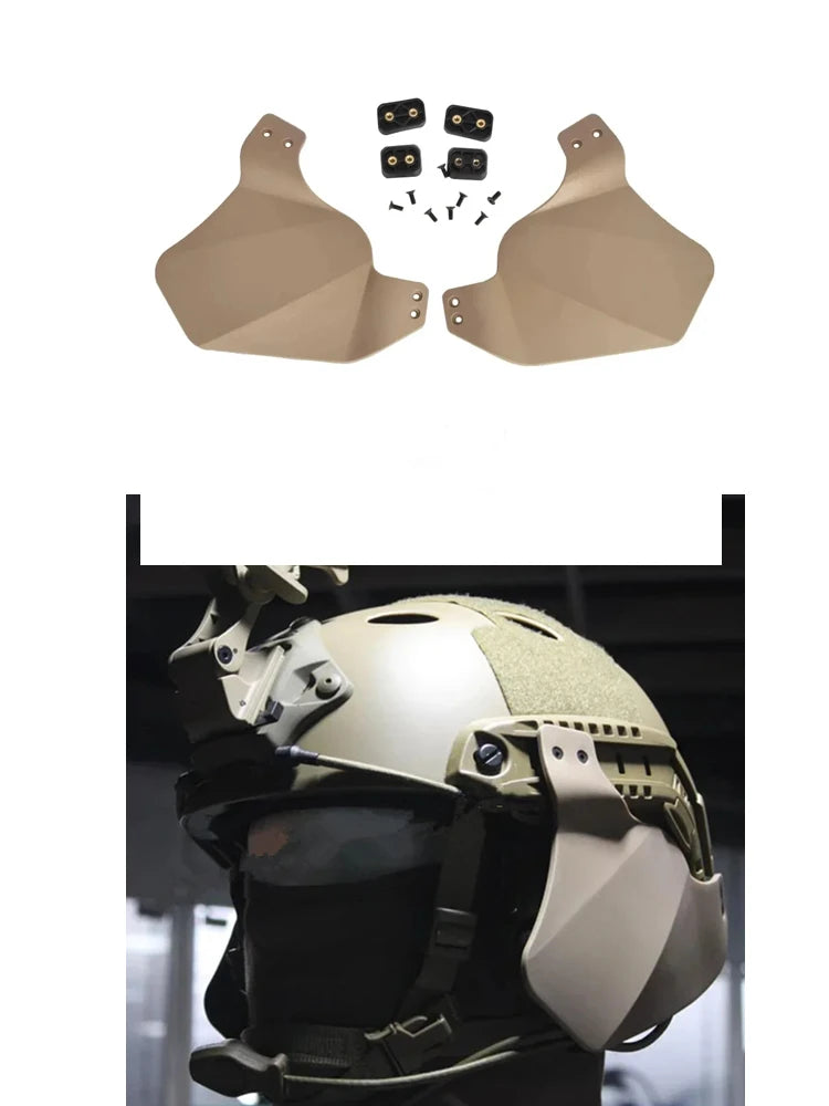 Tactical Airsoft Helmet Side Cover Ear Protection Cover Helmet Earmuffs For FAST MICH ACH Helmet Accessories