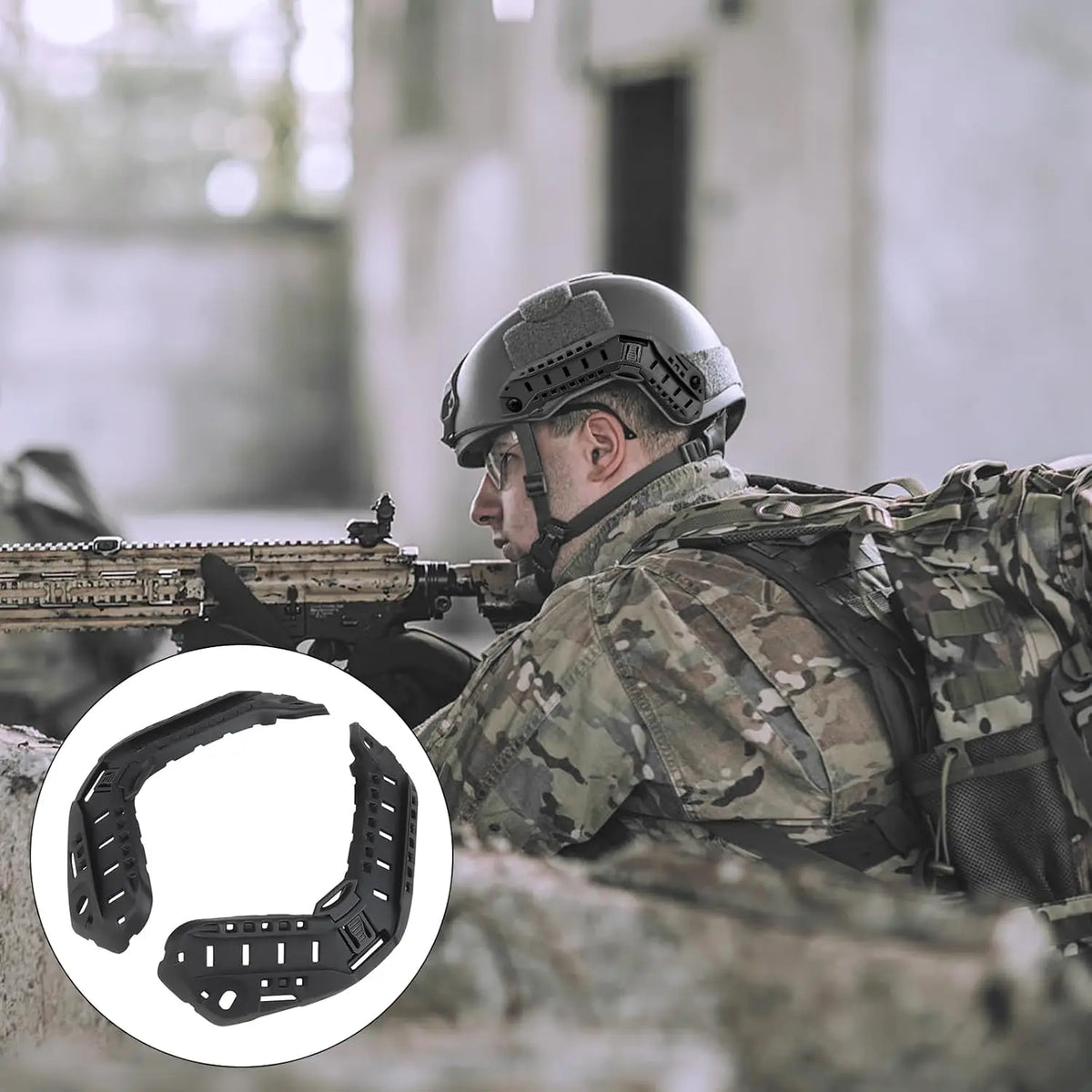 New FAST Helmet ARC Side Guide Rails Set – Tactical Combat Rail Mount for Hunting Paintball Airsoft CS Helmet Accessories