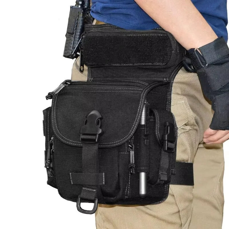 Outdoor Tactical Leg Bag Waist Belt with Molle System High Strength Durable Nylon for Sports And Fitness Portable Pack