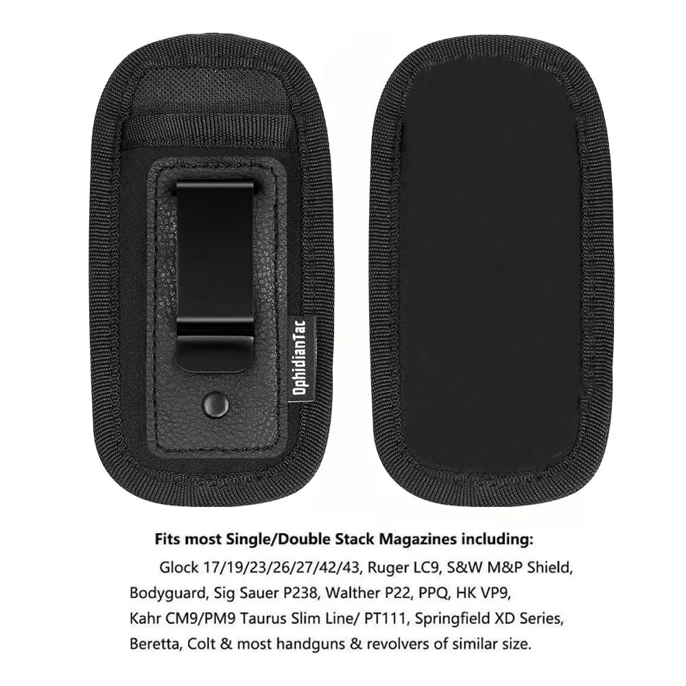OphidianTac IWB Magazine Pouch Mag Holder Belt Clip ammo Carrier for 9mm .40 Pistol G- G19 G21 G22 G23 Ruger SR40 XD