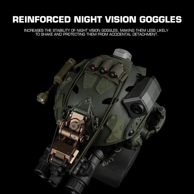 Cordura Tactical Helmet Battery Elastic Lanyard Carries Three Batteries Reinforced Multi-Functional Accessories